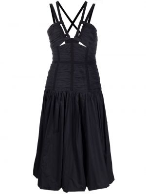 Šaty s výstřihem do v Ulla Johnson černé