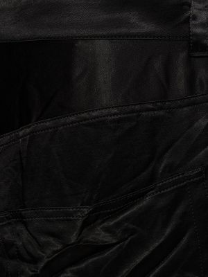Voľné viskózové nohavice Balenciaga čierna