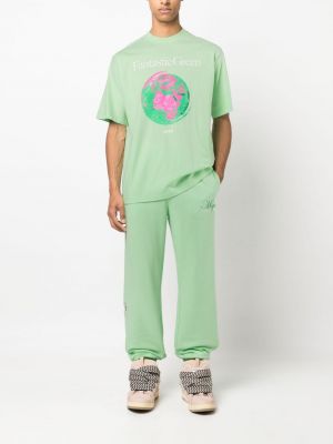 Bavlněné sportovní kalhoty Msgm zelené