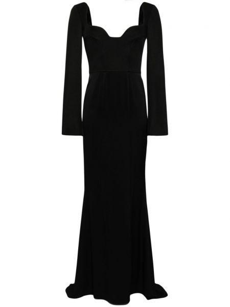 Ausgestelltes kleid Galvan London schwarz