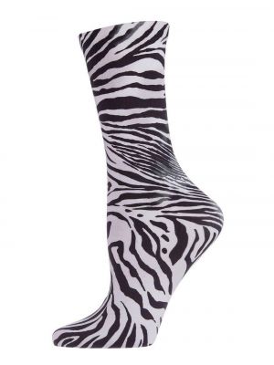 Женские модные носки с принтом зебры Natori белый