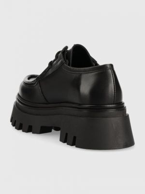 Pantofi oxford din piele cu platformă Alohas negru