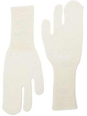 Vlněné rukavice Mm6 Maison Margiela bílé