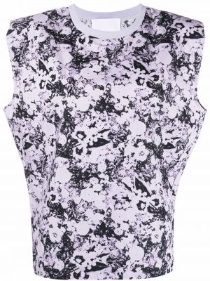 Floral bomull topp Remain lilla