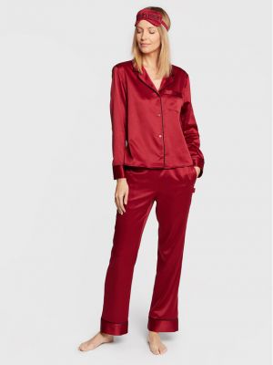 Relaxed пижама Calvin Klein Underwear винено червено