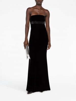 Vakarinė suknelė velvetinis su kristalais Giorgio Armani juoda