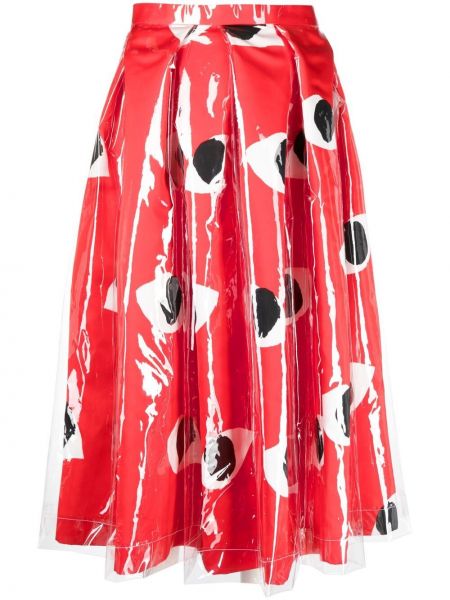 Виниловая юбка с принтом Comme Des Garçons