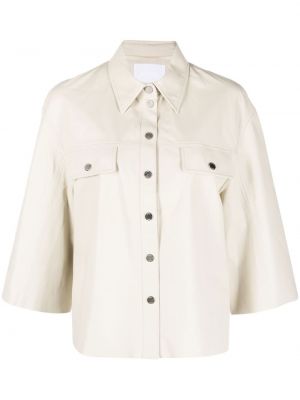 Пухена риза с копчета Drome бяло