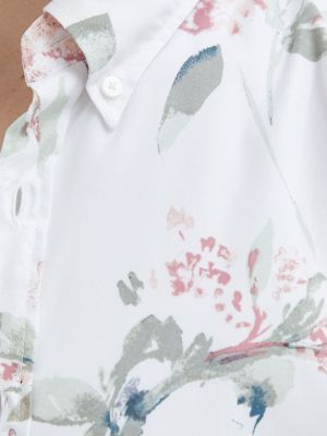 Pernata košulja s gumbima Abercrombie & Fitch bijela