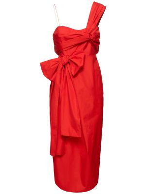 Vestido midi de algodón Cecilie Bahnsen rojo