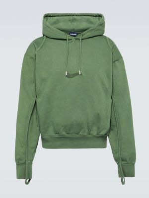 Kokvilnas kapučdžemperis Jacquemus zaļš
