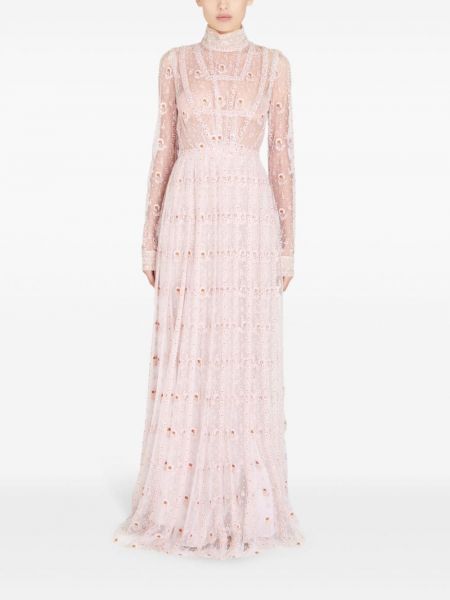 Sukienka koktajlowa tiulowa Giambattista Valli różowa