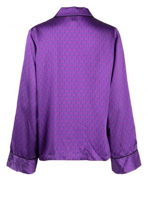 Hedvábné pyžamo Kiki De Montparnasse fialové