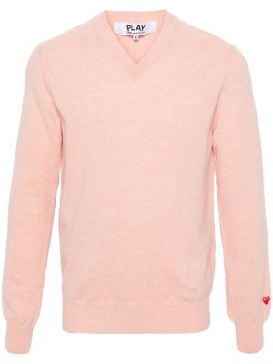 Vilnas džemperis Comme Des Garçons Play rozā