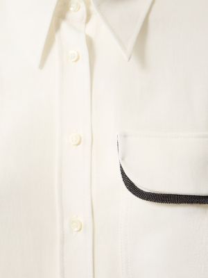 Bavlnená košeľa Brunello Cucinelli biela