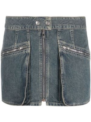 Spódnica jeansowa na zamek Isabel Marant niebieska