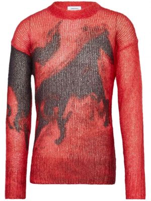 Пуловер с принт от мохер Ferragamo