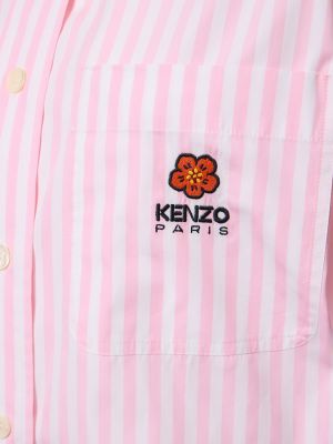 Βαμβακερό πουκάμισο Kenzo Paris ροζ
