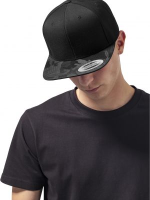 Kamuflažna kapa s šiltom Flexfit črna