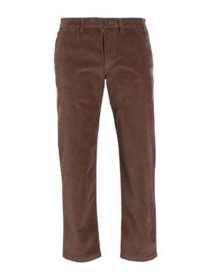 Pantalones de algodón Selected Homme marrón