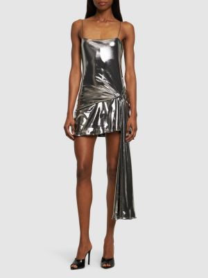 Sukienka mini z dżerseju Diesel srebrna
