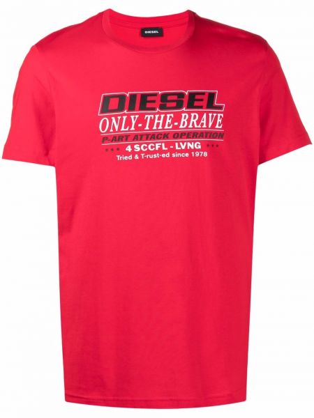 Camiseta manga corta Diesel rojo