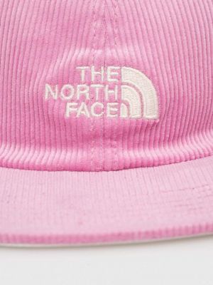 Kapa iz rebrastega žameta The North Face roza