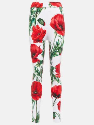 Virágos magas derekú leggings Dolce&gabbana