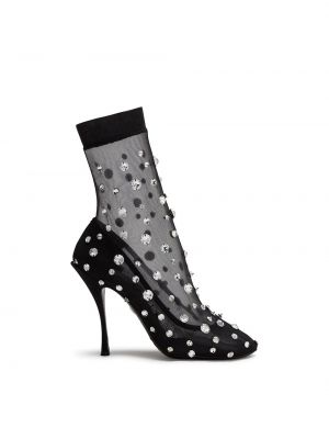 Auliniai batai su kristalais Dolce & Gabbana juoda