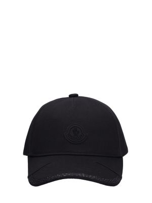 Gorra de algodón Moncler negro