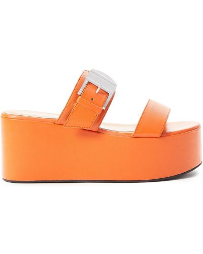 Oranžové sandály na platformě kožené Simon Miller