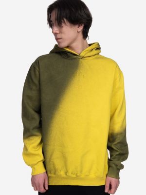 Bluza z kapturem bawełniana gradientowa A-cold-wall* żółta