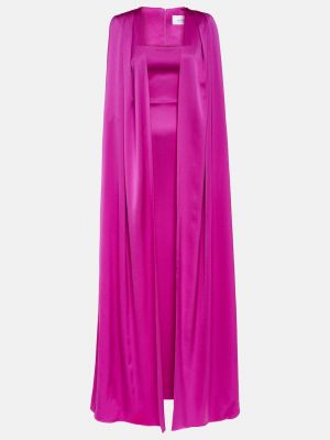 Атласное платье Alex Perry фиолетовое