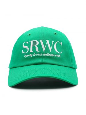 Medvilninis kepurė su snapeliu Sporty & Rich žalia