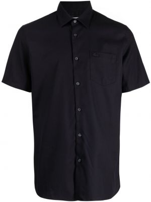 Βαμβακερό πουκάμισο με κέντημα Lacoste μπλε