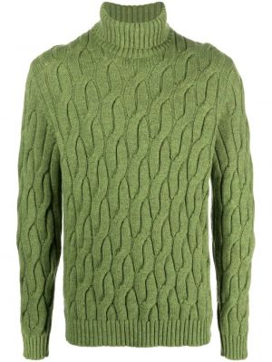 Vilnonis megztinis Zanone žalia