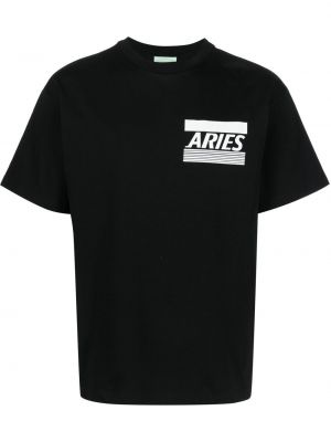 Majica s potiskom Aries črna