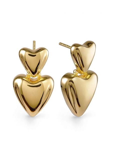 Σκουλαρίκια με μοτίβο καρδιά Otiumberg χρυσό