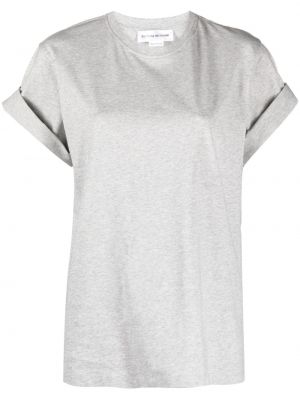 Kokvilnas t-krekls Victoria Beckham pelēks