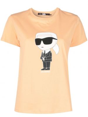 Тениска Karl Lagerfeld оранжево