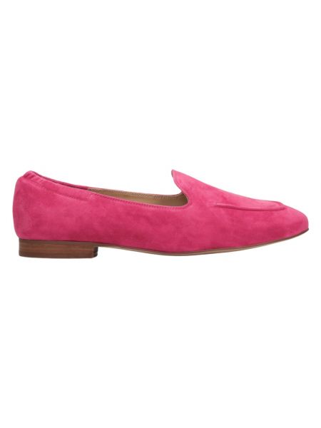 Welurowe loafers Estro różowe