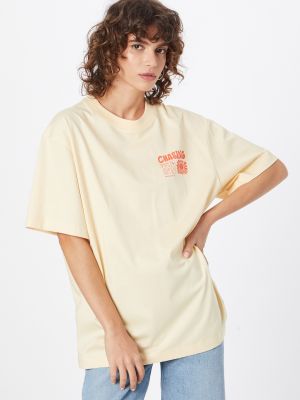 T-shirt in maglia Samsoe Samsoe beige
