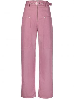 Pantalones de cintura alta bootcut Isabel Marant étoile rosa