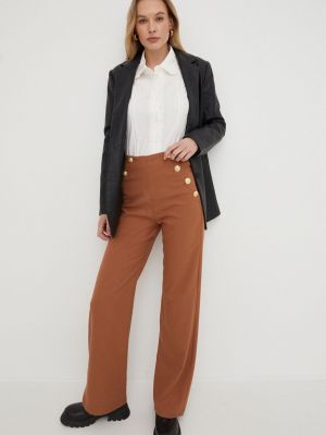 Answear Lab pantaloni femei, a , lat, high waist - Maro