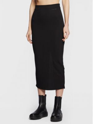 Slim fit midi sukně Calvin Klein černé