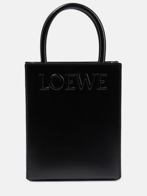 Kožna shopper torbica Loewe crna