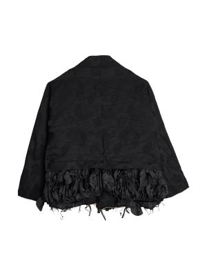 Куртка с вышивкой с рюшами Comme Des Garçons черная