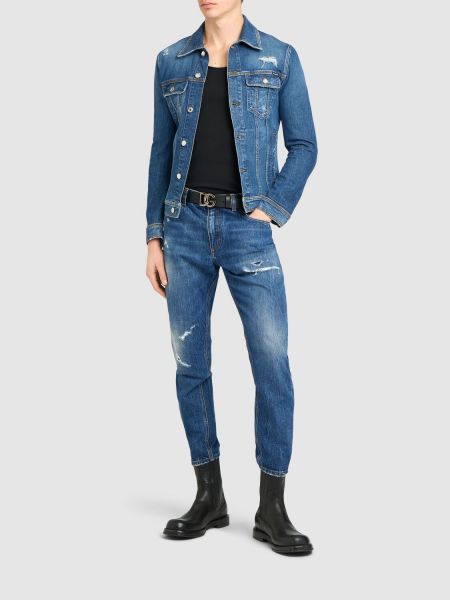 Sıkıntılı jean pantolon Dolce & Gabbana mavi