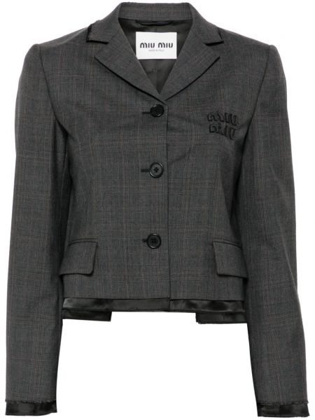 Kontrolleret blazer Miu Miu grå