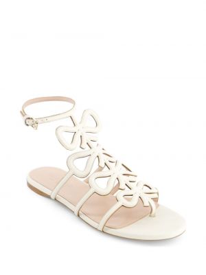 Sandales avec noeuds en cuir Giambattista Valli blanc